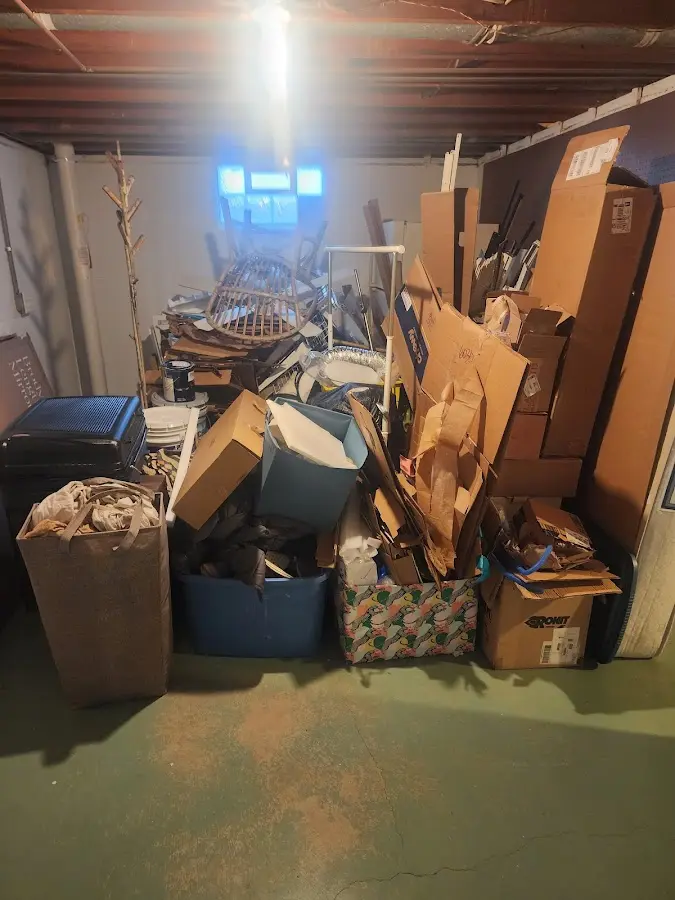 Roll-off dumpster container at job site for Roll Off Dumpster Rental in Clay